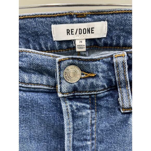 RE/DONE High-Rise Stovepipe Jeans with Raw-Edge Hem Sz 28 - Picture 4 of 11